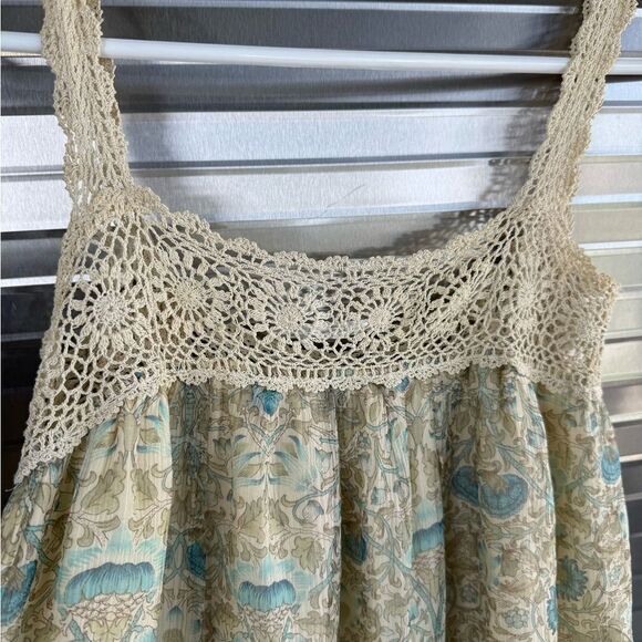 Maeve by Anthropologie Silk Crochet Floral Tunic Blouse XS - Picture 3 of 7